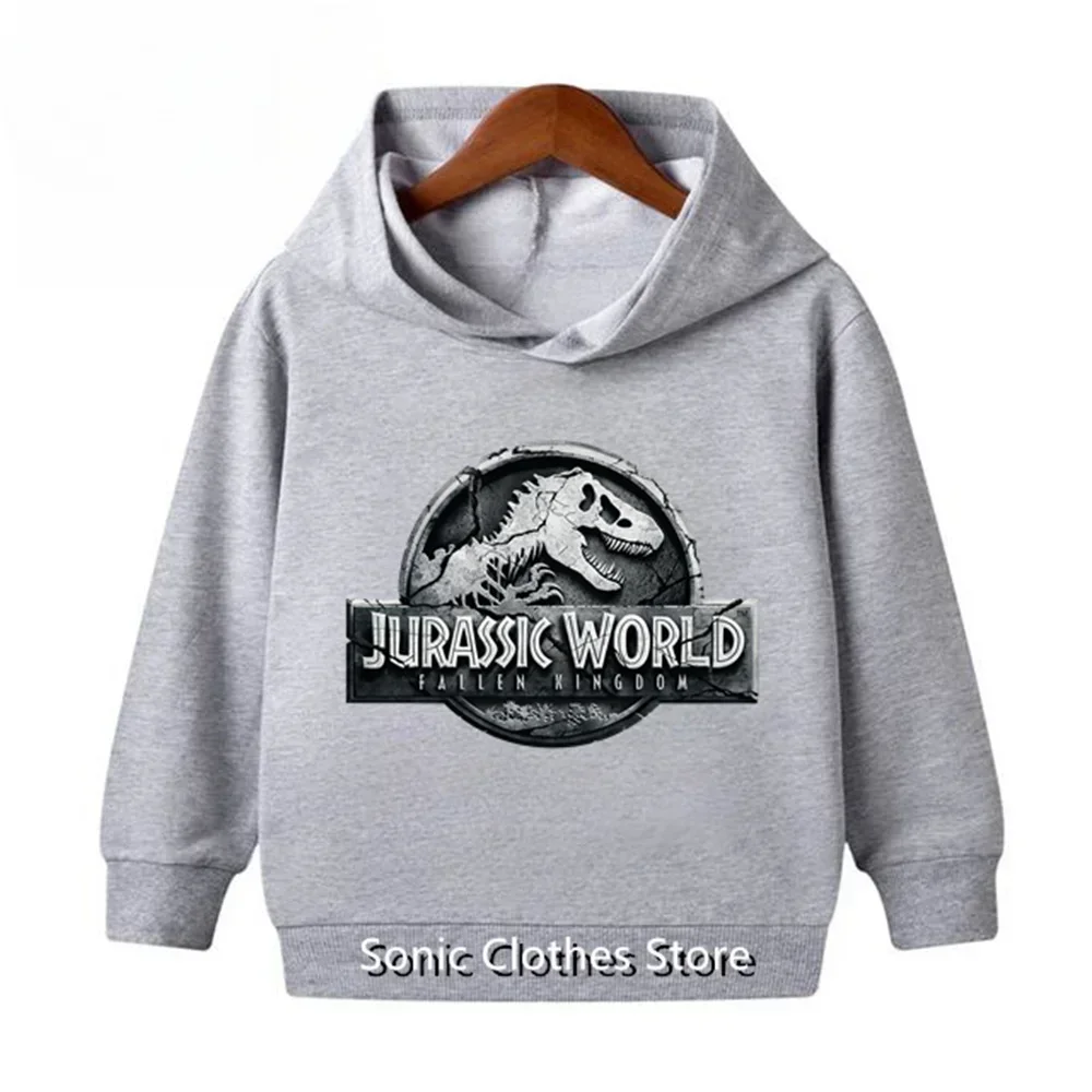 Jurassic World Hoodie Dinosaur Print Jurassic Park Hoodie Clothes Boys Kids Tops Girls Sweater Kids 3-14 Years Tops