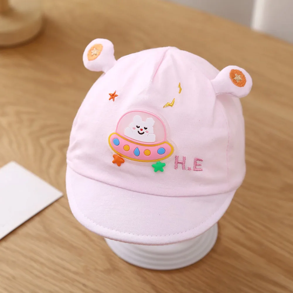 Baby\'s Lovely Caps Spring And Autumn Super Cute Boy And Girl Baby 0-3 Month Visor Hats Newborn Sun Hat