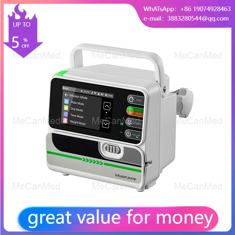 3.5 Inch Touch Screen Drug And Blood Transfusion Infusion Pump Bubble Visual Audible Alarm Infusion Pump