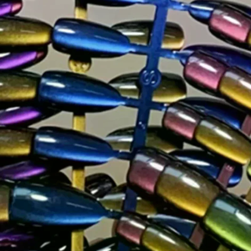 30Pcs Nails Handmade Gradient Cat's Eye Press On Fake Nails Medium Short Nail Tips Popular Design Decoration Flower Full Cover