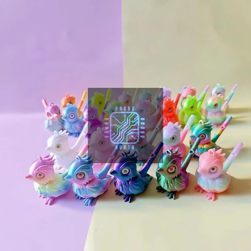 3D Printed Bird Whistle Toy For Kids Water Activated Bird Call Sound Changer Colorful Desktop Home Ornament Waterbird Whistle