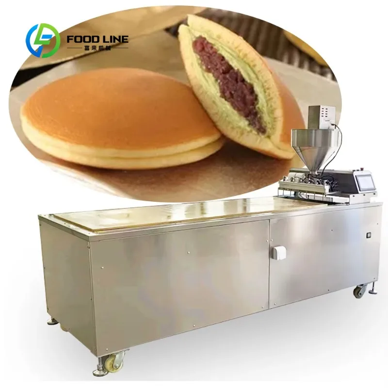 Customized Stainless Steel Dorayaki Baking Machine Filled Pancake Making Unit For Commercial Baking Center Food Enterprise