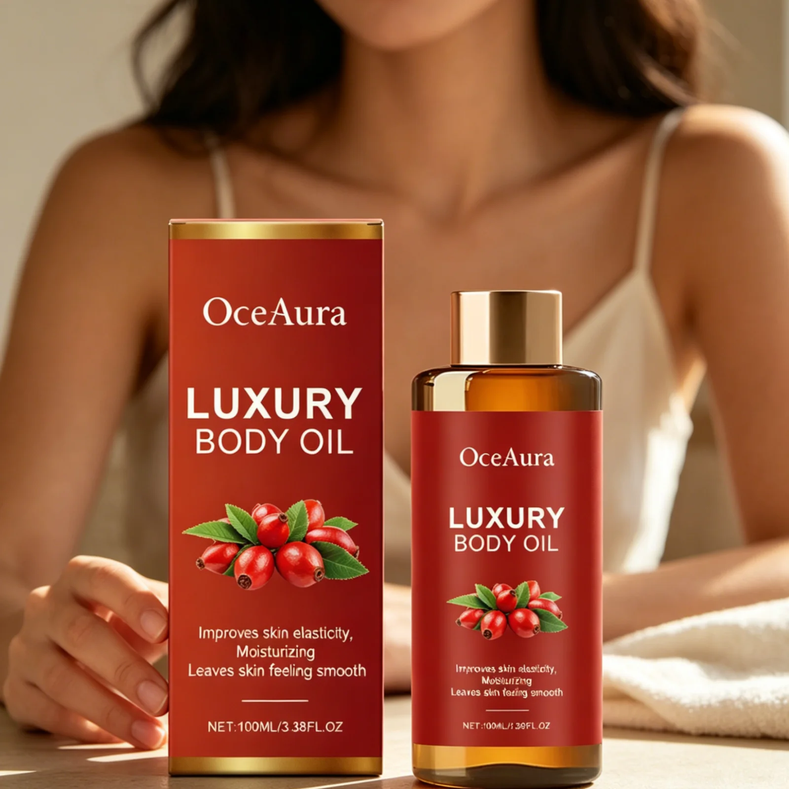 OceAura Luxury Body Oils Deep - Face Oil Rosehip ulasan dan harga