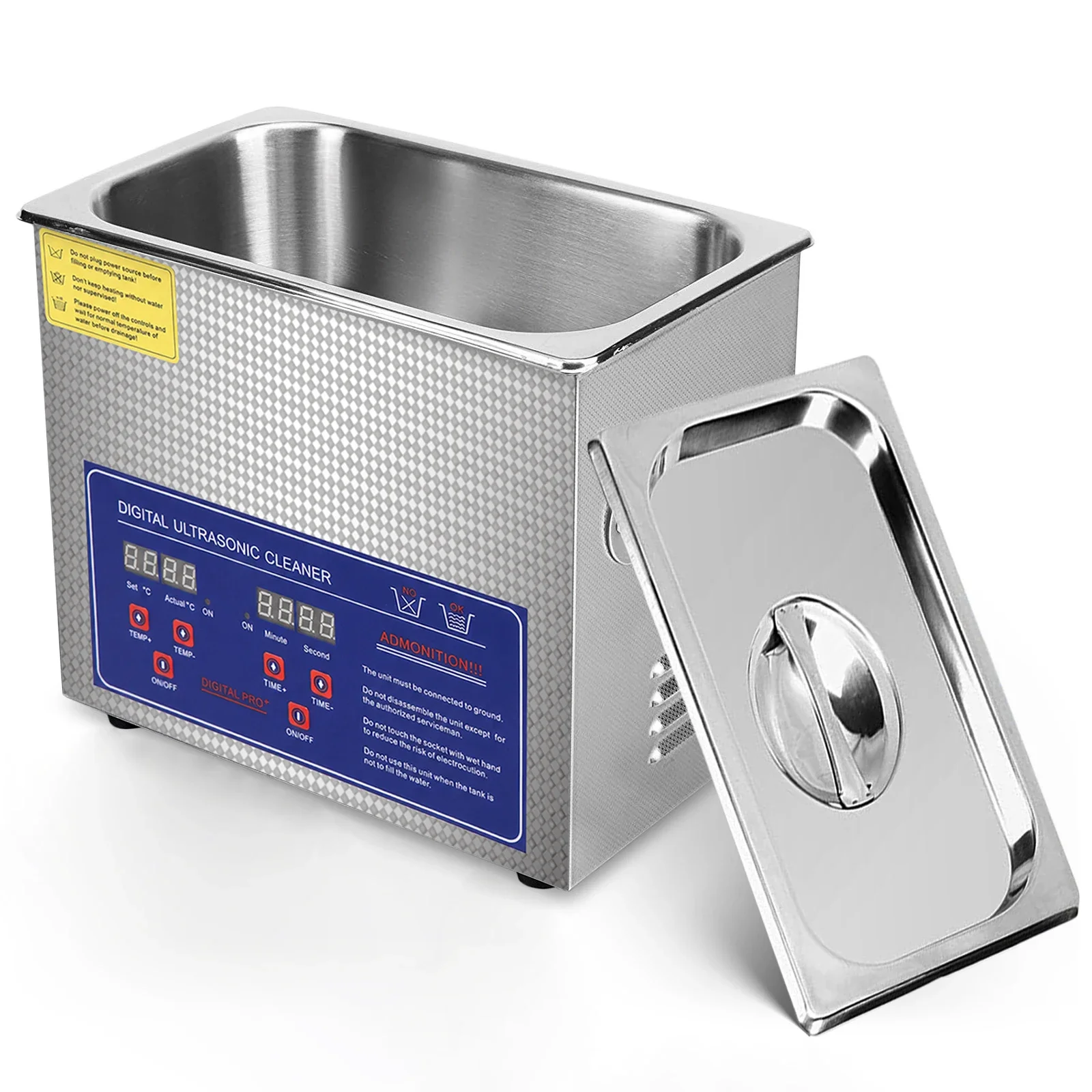 SIHAO Industrial Ultrasonic Parts Cleaner 6/15/30L, Stainless Steel Digital Ultrasonic Bath with Heater and Timer, Deep Cleaning for Metal Parts, Tools, Watch & Jewelry Eyeglasses