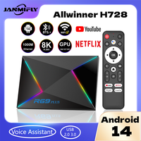 R69 plus Voice Control 8K Android 14 Ultra HD TV Box Octa Core Allwinner H728 Support Netflix WIFI 6 Bluetooth 5.0 Set Top Boxes