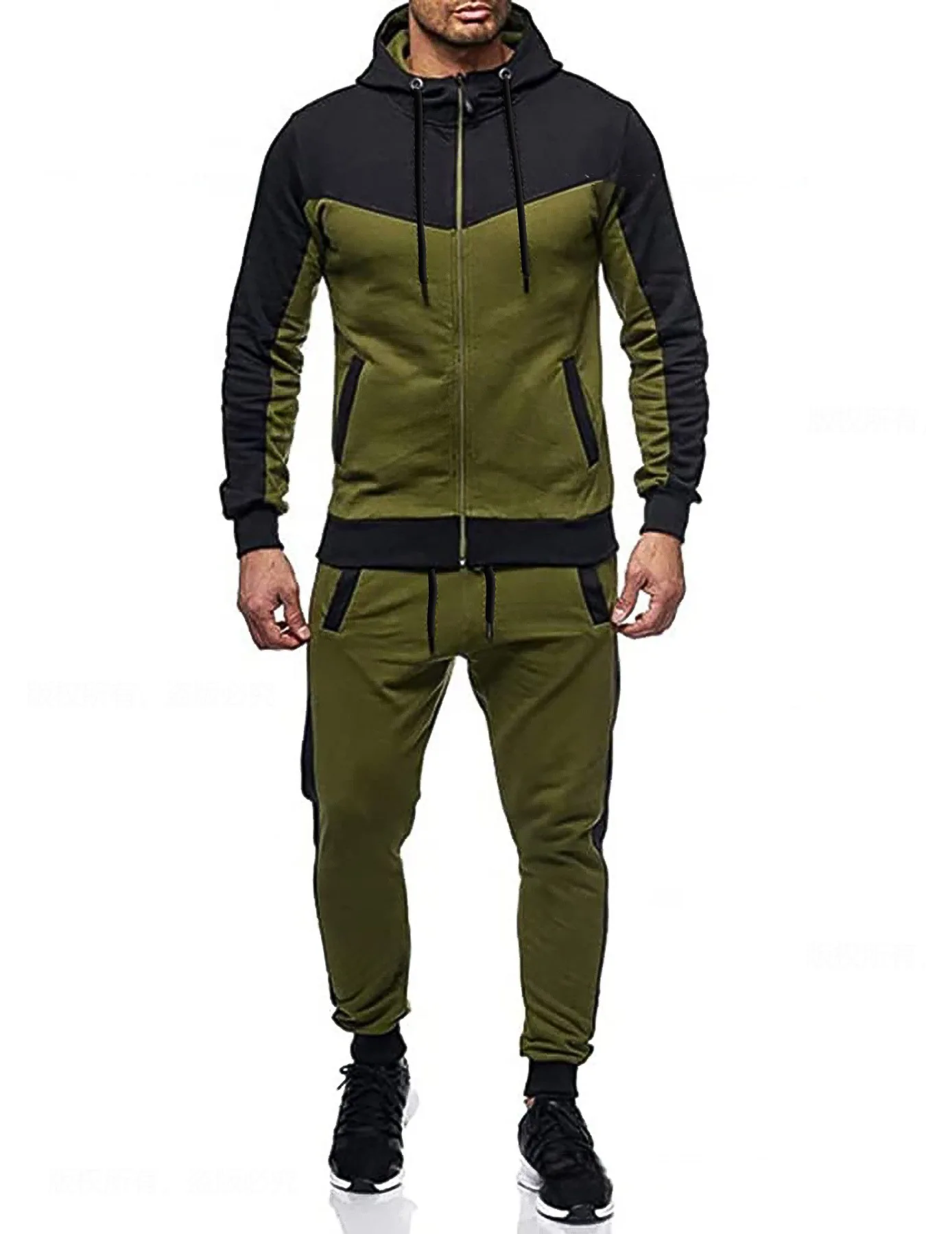 Herbst Winter Herren Urban Outdoor Zip-Up Hoodie Strick-Polyester Langarm-Sweatshirt Leicht Weich Locker Tägliches Gehen Fitness Streetwear – Detail 16