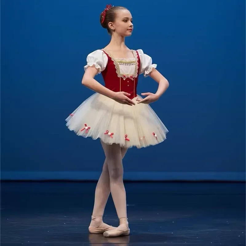 

Профессиональный балетный костюм-пачка для взрослых и детей, балетное платье для выступлений, танцевальный костюм для девочек, дизайн «Лебединое озеро»