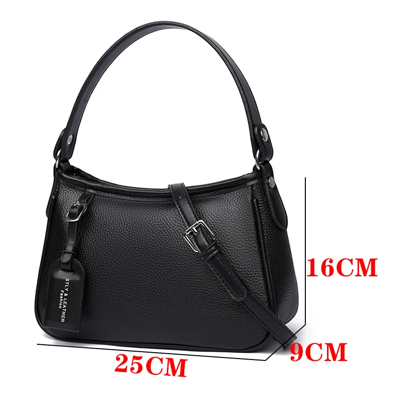 Borsa Tote in vera pelle di lusso di grande capacità borse a tracolla diagonali a spalla singola da donna moda semplice borsa femminile