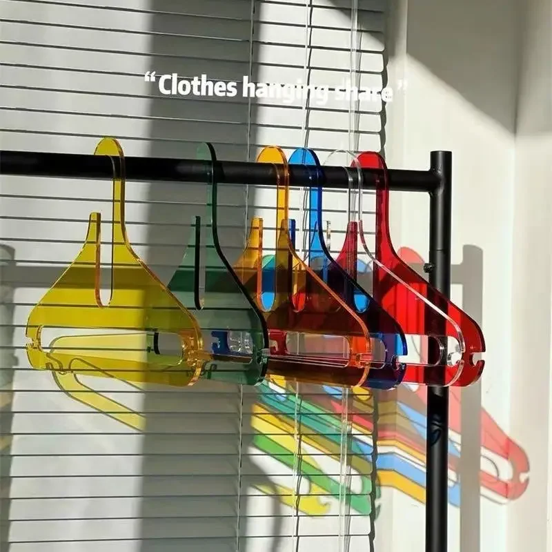 Color Acrylic Hangers Acrylic Translucent Hangers, Premium Crystal Dress Hangers Clothes Hangers For Clothing Stores