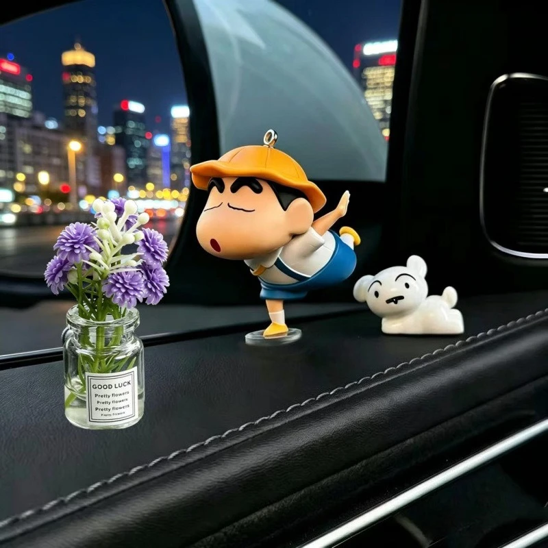 Crayon Shinchan Car Display Board Decoration Car Window Console Decompression Desktop Decoration Mini Swing Table Holiday Gift