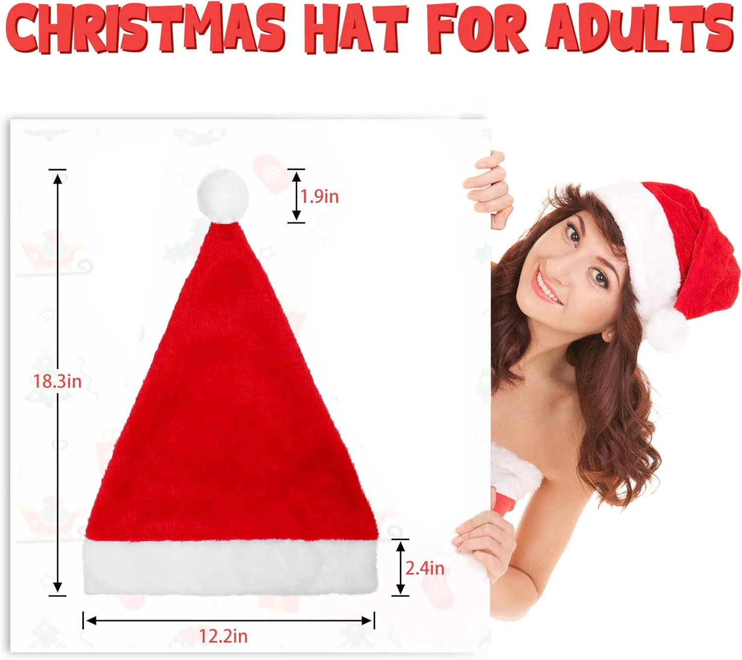 قبعة سانتا LED تضيء قبعة عيد الميلاد للأطفال والكبار، ديكور حفلات عيد الميلاد المضحك، هدية تنكرية للعطلات لمهرجان الشتاء والعام الجديد