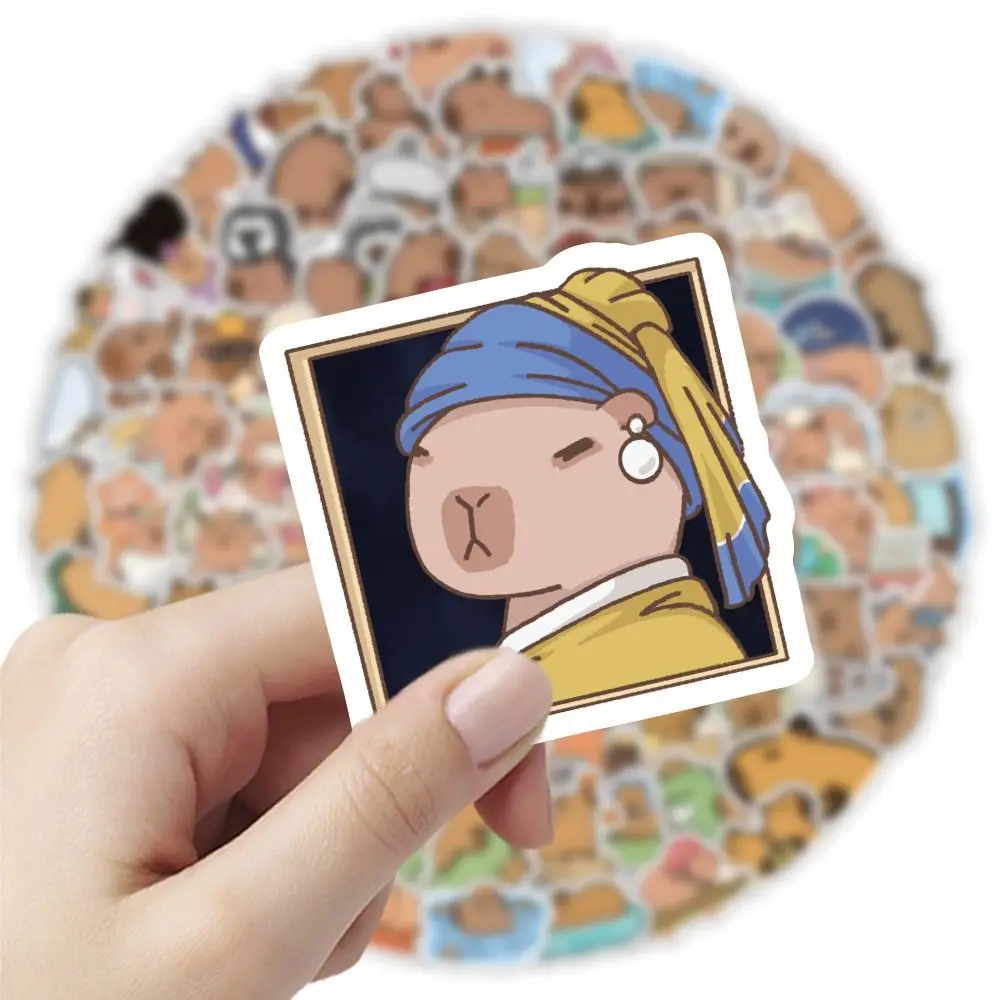 10/30/50Pcs Cute cartoon sticker Capibala Capybara decorative mobile phone waterproof sticker