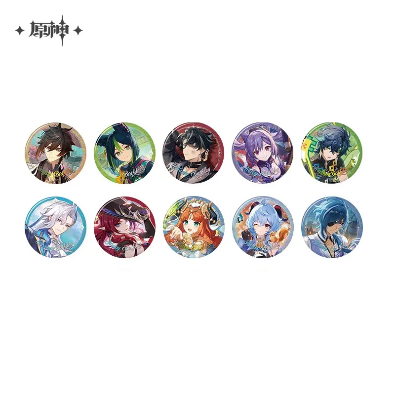 Presale Sunsyea Genshin Impact Official Merch miHoYo Original 2025 Birthday Series 4 Acrylic Coaster Badge Wriothesley Zhongli