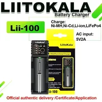 LiitoKala Lii-100/lii-100B/lii-100C Lithium Battery Charger 18650 Charger with USB Output Portable