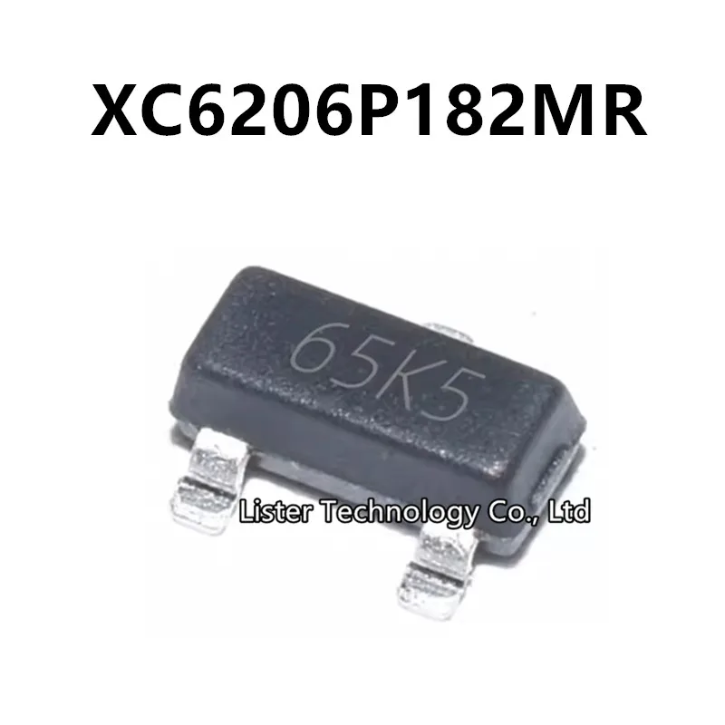 50~500PCS/Lot NEW XC6206P182MR SOT-23 Marking:65K5 1.8V LDO 6206-1.8V XC6206 XC6206P182 XC6206-1.8V XC6206-1.8NR SOT23 SMD