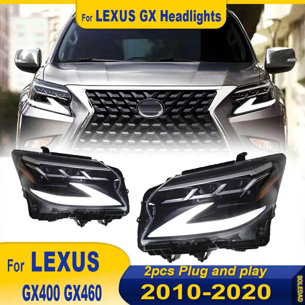 Car Accessories Head Lamp for Lexus GX GX400 Headlights 2010 2011 2012-2020 GX460 LED Headlight DRL Signal Projector Lens auto