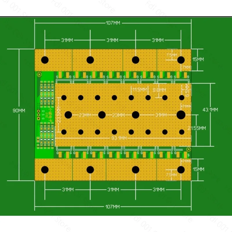 Energy storage spot welding machine mos board 12 tubes, 24 tubes, 32 , 64 t, 18650 lithium battery new mos board