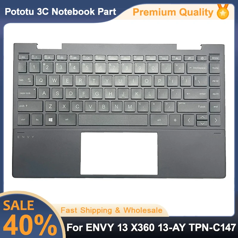 

Original NEW US Keyboard For ENVY 13 X360 13-AY TPN-C147 Laptop Housing Palmrest Upper Cover Top Case with Backlight L94518-001