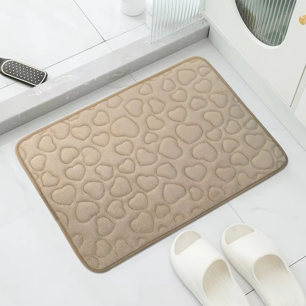 1 قطعة الحصير ماصة للحمام منقوشة بالحجر، الحصير باب الحمام، الحصير الأرضية، والحصير المضادة للانزلاق للحمامات #6