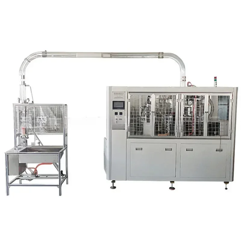 Full Automatic (9-16) Ounce Disposable Soybean Milk Paper Cup High-Speed Machine 130-150 Per Minute