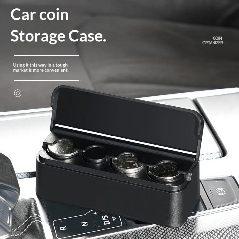 1Pcs Home Dual Purpose Change Box Car Coin Small Storage Coins Purse Euro Dispenser Holder Case Wallet Holders Money Boxes