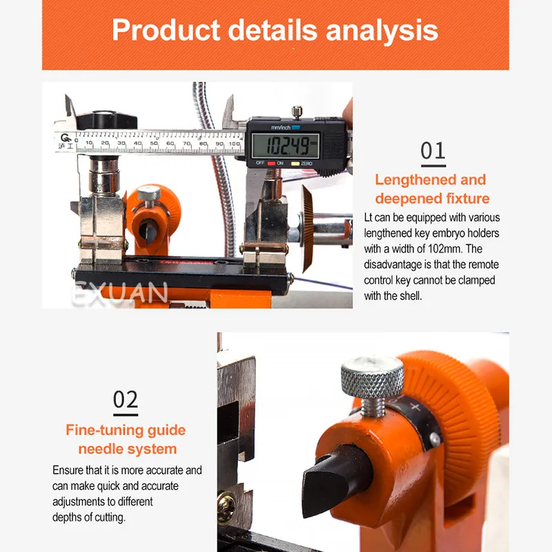 Horizontal AC/DC dual-purpose machine with key,key duplicating machine,double-head manual multi-function blade lock