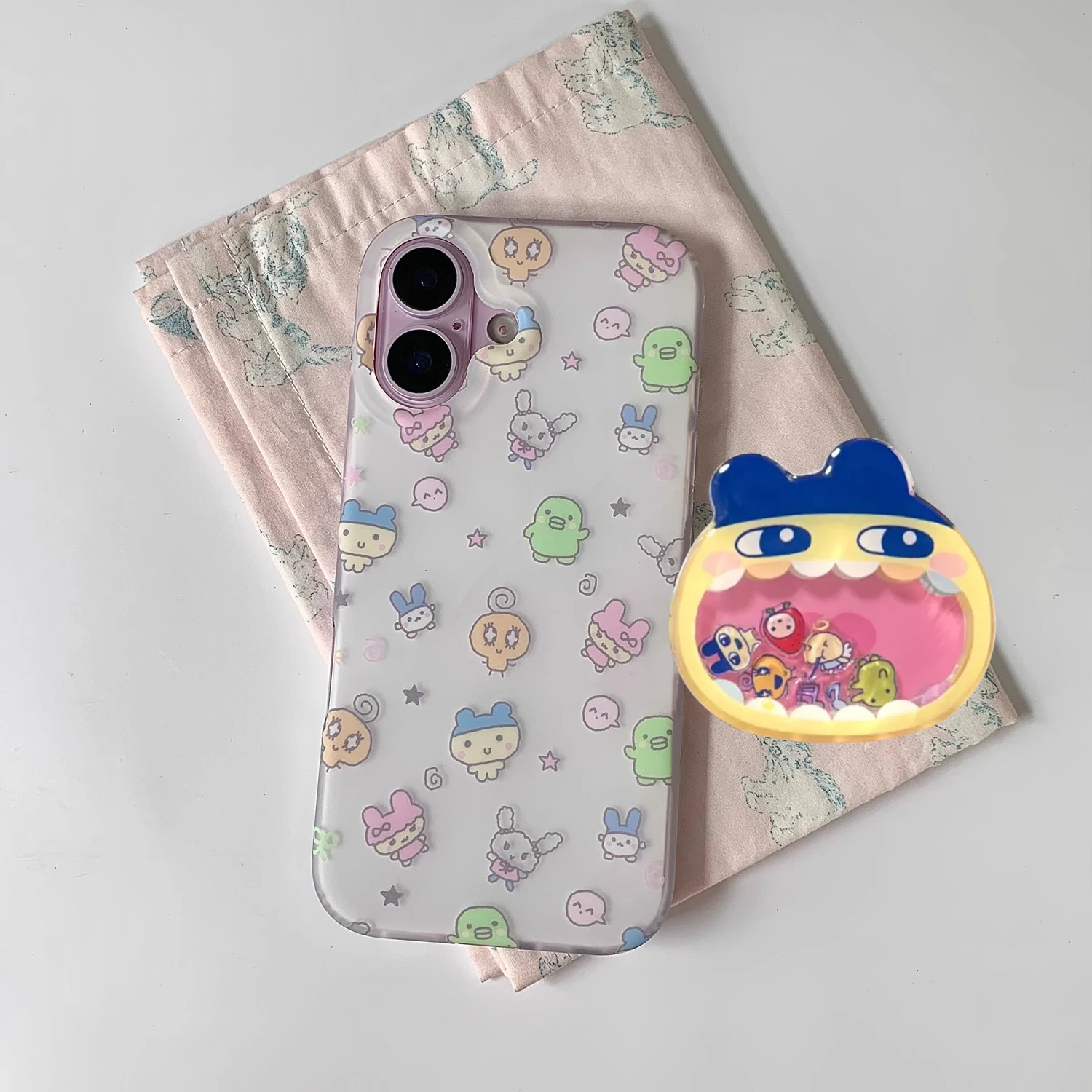 الإبداعية لطيف كامل الشاشة ins Tamagotchi الكرتون Kawaii جراب هاتف آيفون 17 AIR 16 15 14 13 12 11 برو ماكس Y2K محظوظ غطاء