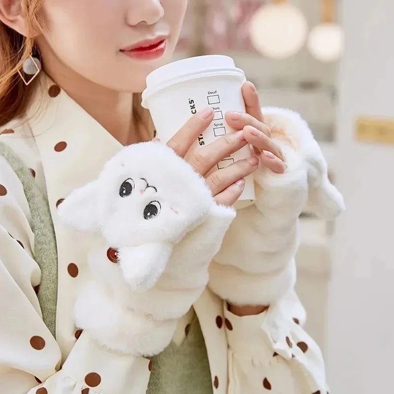1/2/3pairs New Gloves Without Fingers Female Touch Thermal Gloves Ladies Mittens Women Winter Gloves HST01