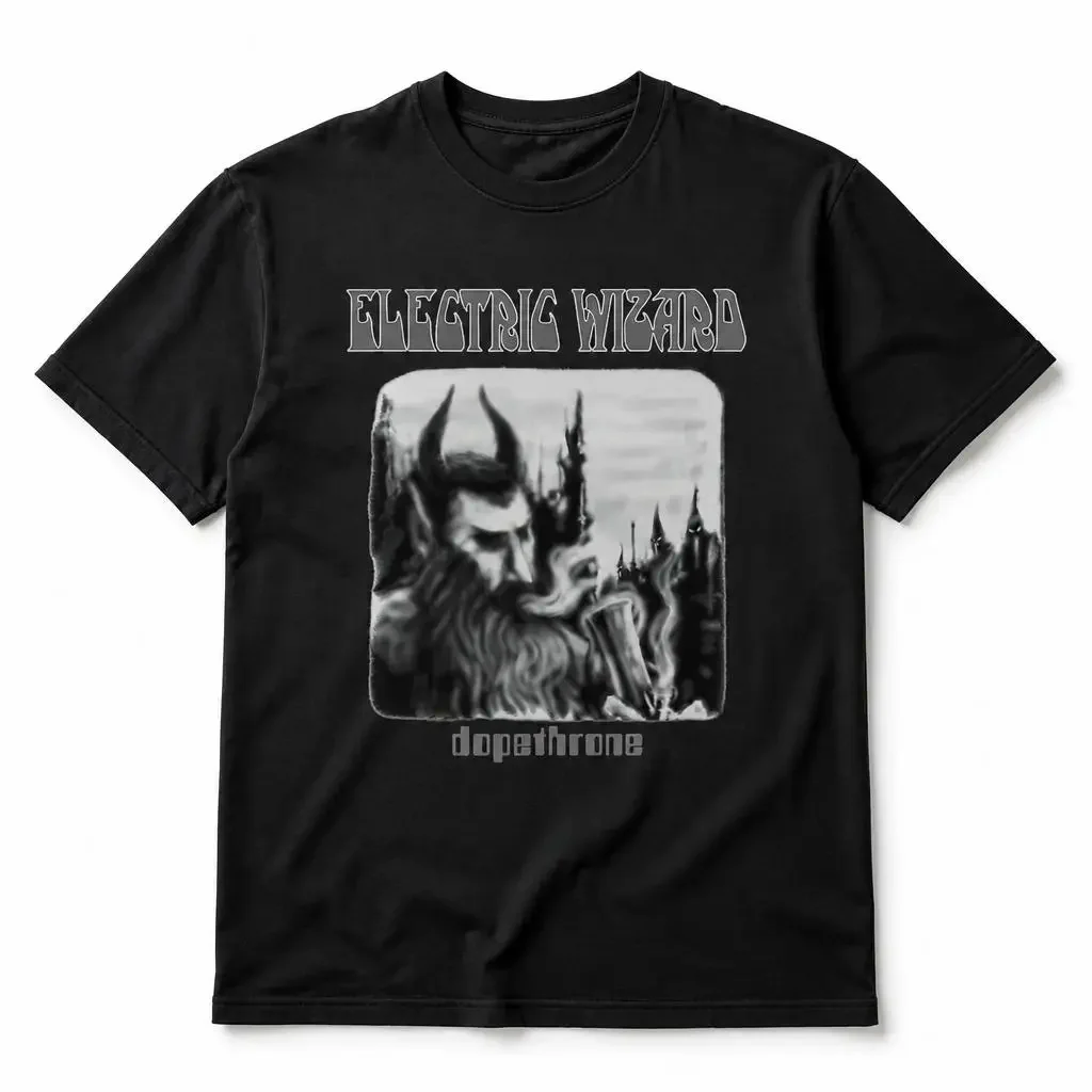 Electric Wizards Dopethrone Old School UK Metal Men Retro T Shirt 100% Cotton Clothing Fun Short Sleeve Tee Gift T-Shirts