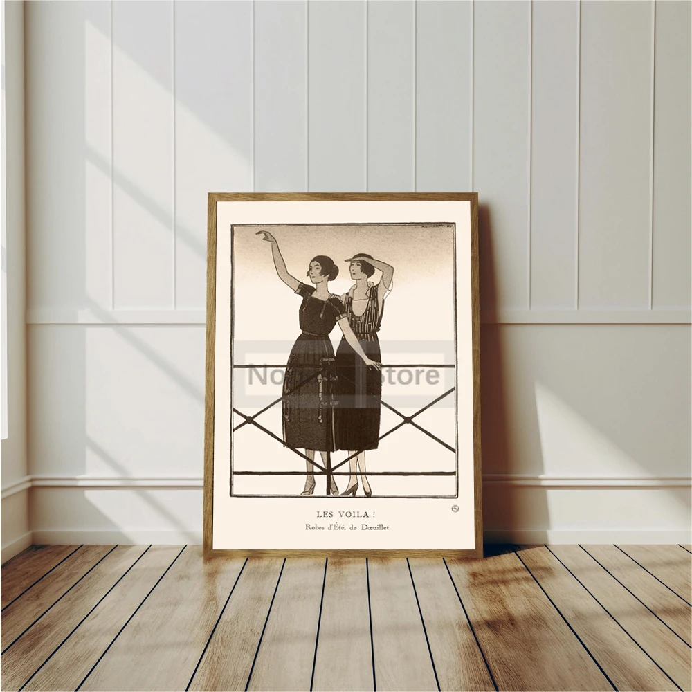 ヴィンテージフレンチデコアートイラストポスター高級ファッショ - Vintage Fashion Illustration のレビューと価格