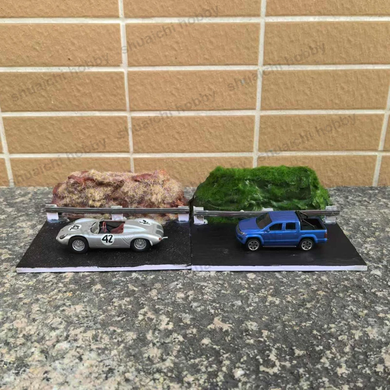 1PCS Universal Model Garage for 1/64 Scale Mini Car Simulation Highway Landscape Miniature Scene Accessories Sand Table Toys