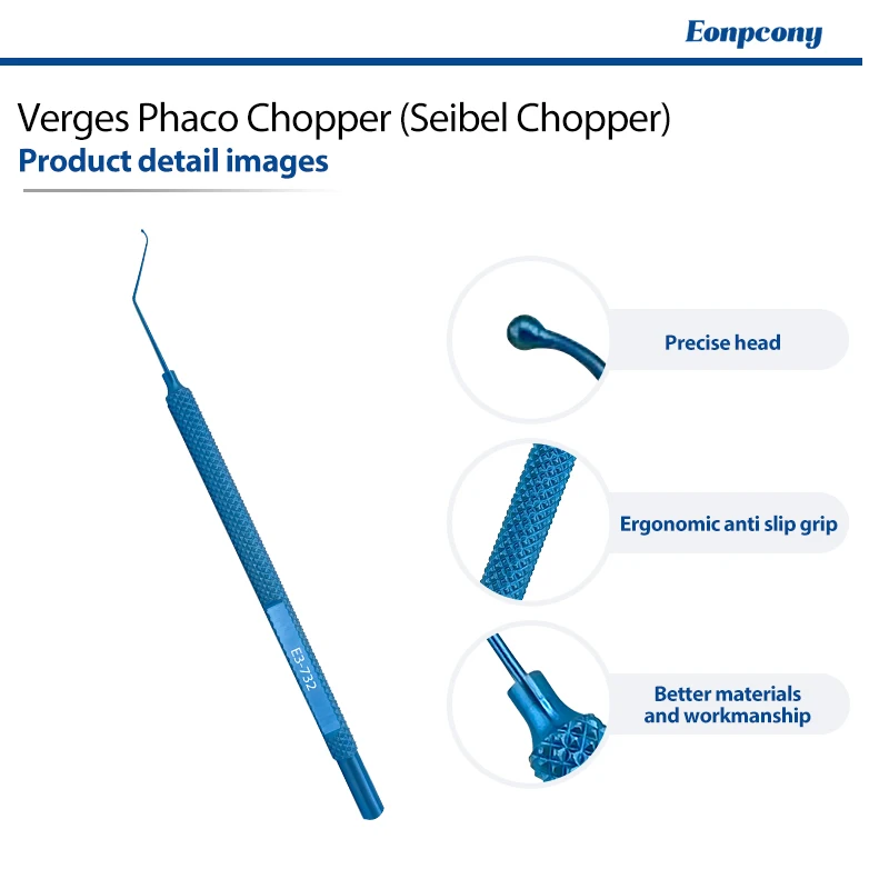 Verges Phaco Chopper Also Known As Seibel Chopper Titanium Alloy Ophthalmic Nucleus Chopper Eye Surgical Instrument