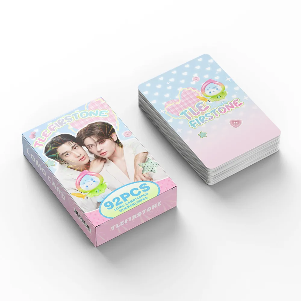 92PCS TLE FIRSTONE Thai Celebrity LOMO Photocards Set with Mini Stickers HD Printed Star Fan Collection Gift image 5