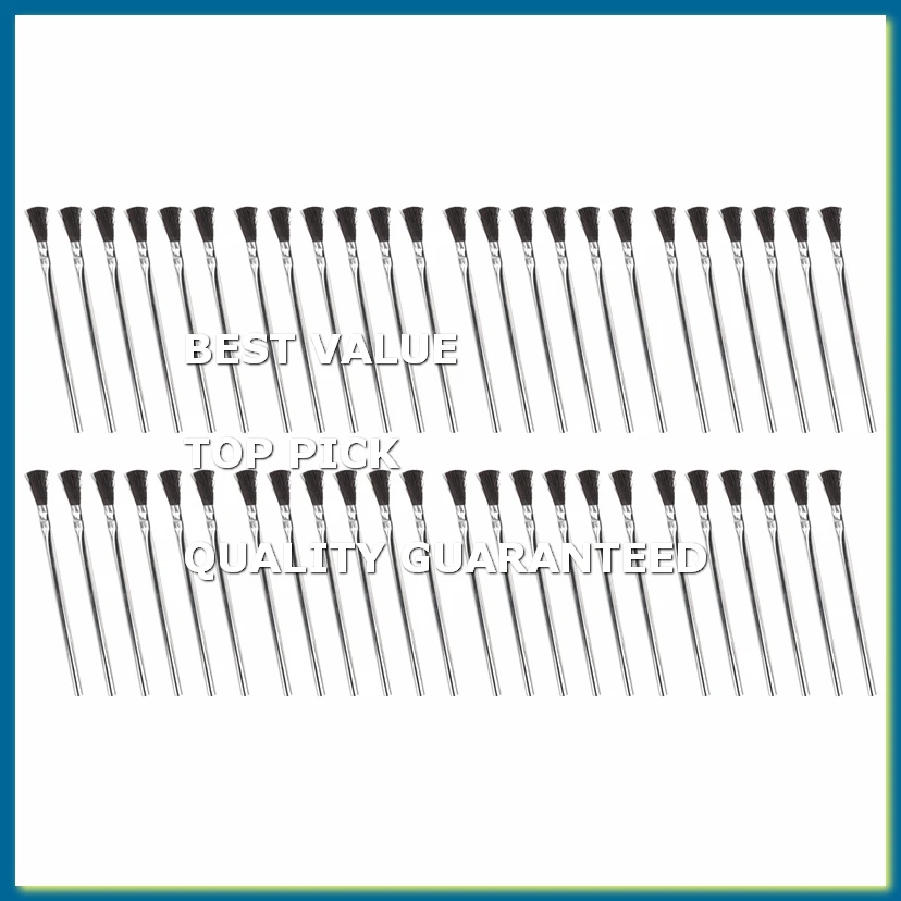 Acid Brushes - 48 Count 3/8 Inch Horsehair Acid Flux Brushes, Disposable Glue Brushes for Woodworking, Epoxy Brushes