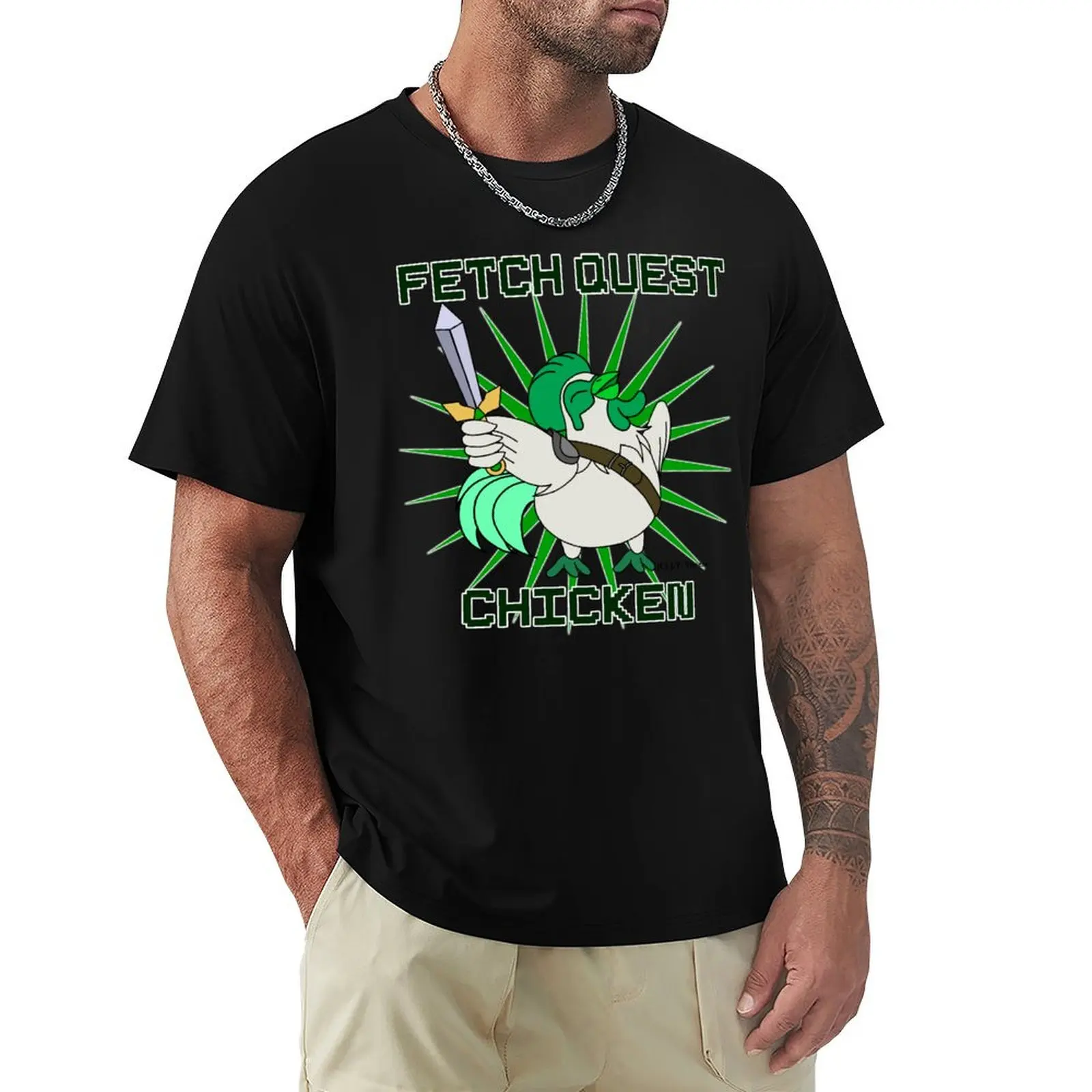 

Fetch Quest Chicken! T-Shirt cheap stuff Clothing customizeds mens t shirts