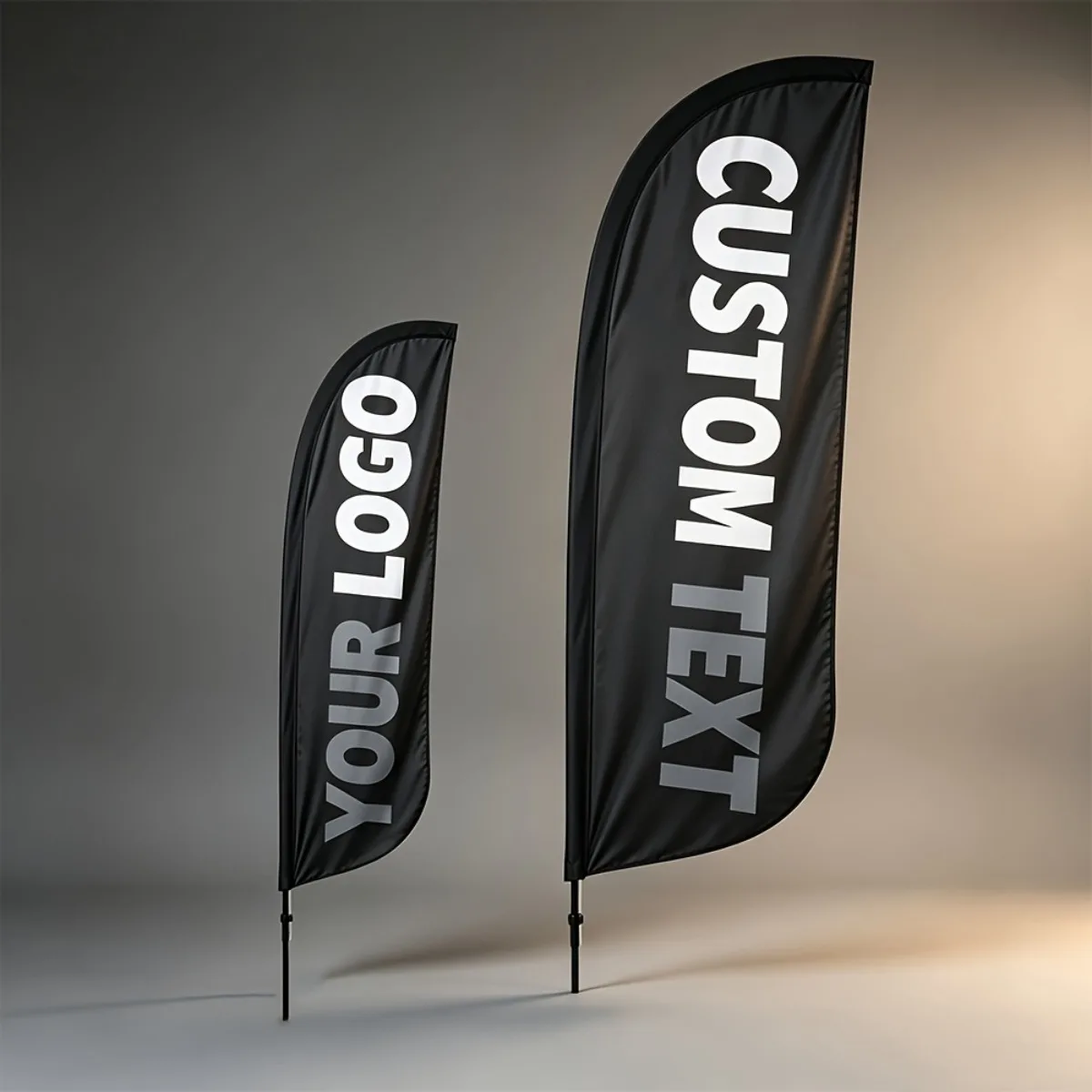 Custom Advertising Feather Flag Double Sided Personalized Logo Text Image Knife Banner for Business Promotion