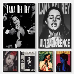 Lizzy Grant Lana Del Rey 포스터, 레트로 크래프트 종이 프린트, 음악 앨범 포스터, 빈티지 홈 룸 장식, 미적 예술 벽화