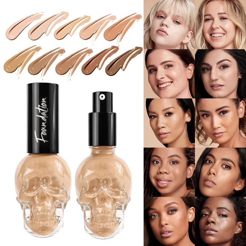 Foundation Concealer Makeup No Logo Contour Liquid Moisturising Natural Long Lasting Flawless Finish Foundation Private Label