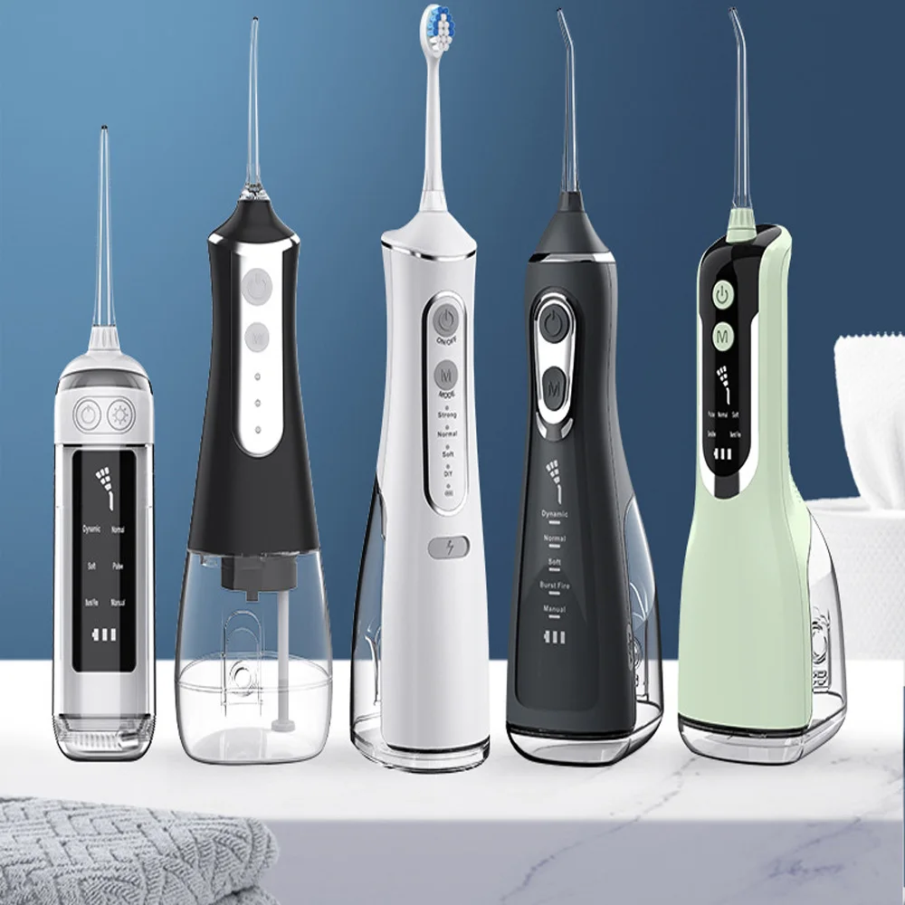 

6 gears Oral Irrigator USB Rechargeable Water Flosser Portable Dental Water Jet 330ML Water Tank Waterproof Teeth Cleaner