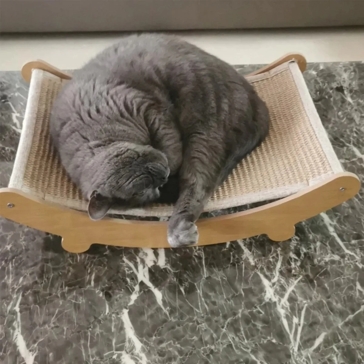 Almohadillas de madera para rascar gatos, cama multifunción para dormir, tabla para rascar para gatos desmontable y resistente al desgaste, juguetes para gatos