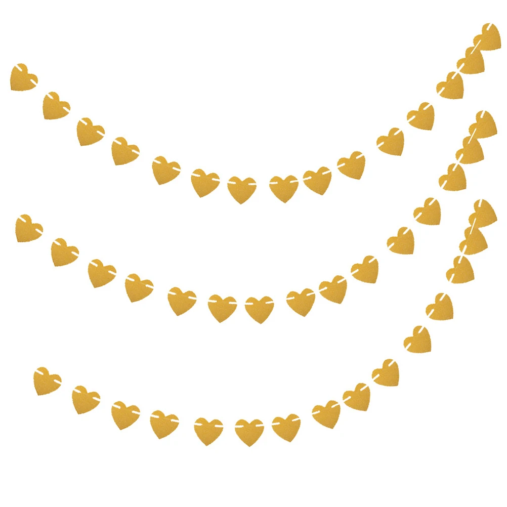 

2 Pcs Sparkling Garland Party Banner Love Bridal Shower Decoration Glitter Bunting