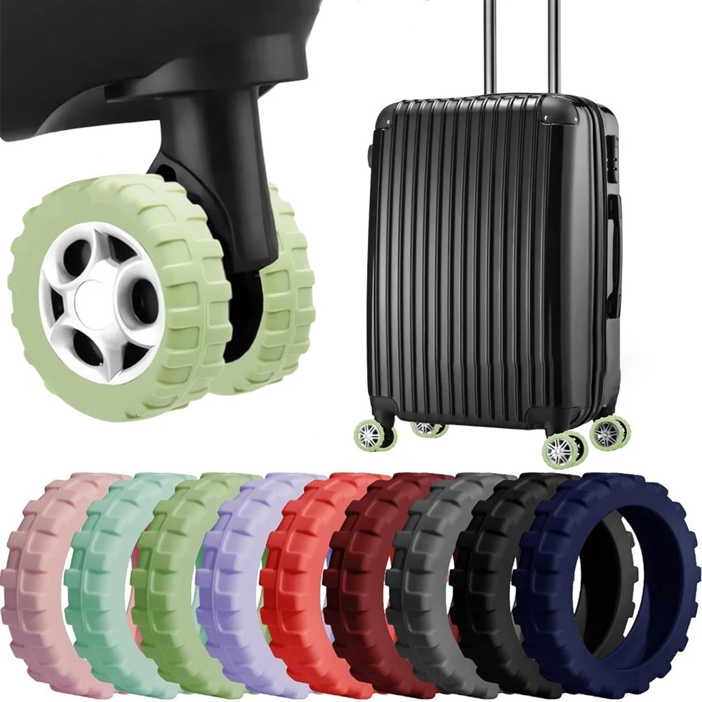 8PCS/Set Suitcase Parts Axles Travel Luggage Caster Shoes with Silent Sound Reduce Wheel Wear Suitcase Wheels ProtectionCoverzmt