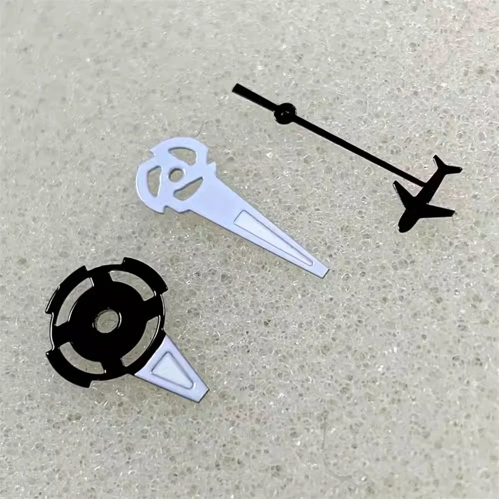 NIEUWE Creatieve Vliegtuig Vorm Horloge Handen Pointers voor NH35 NH36 4R 7S Beweging Horloge Accessoires NH35 Handen met Groene Lichtgevende
