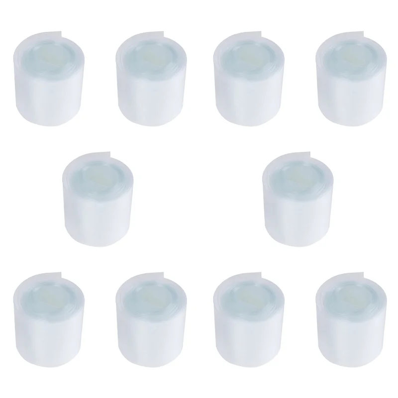 ABGR-10 шт., 2 м, 43 мм, диаметр 27 мм, ПВХ термоусадочная трубка, прозрачная для 1 батареи 26650