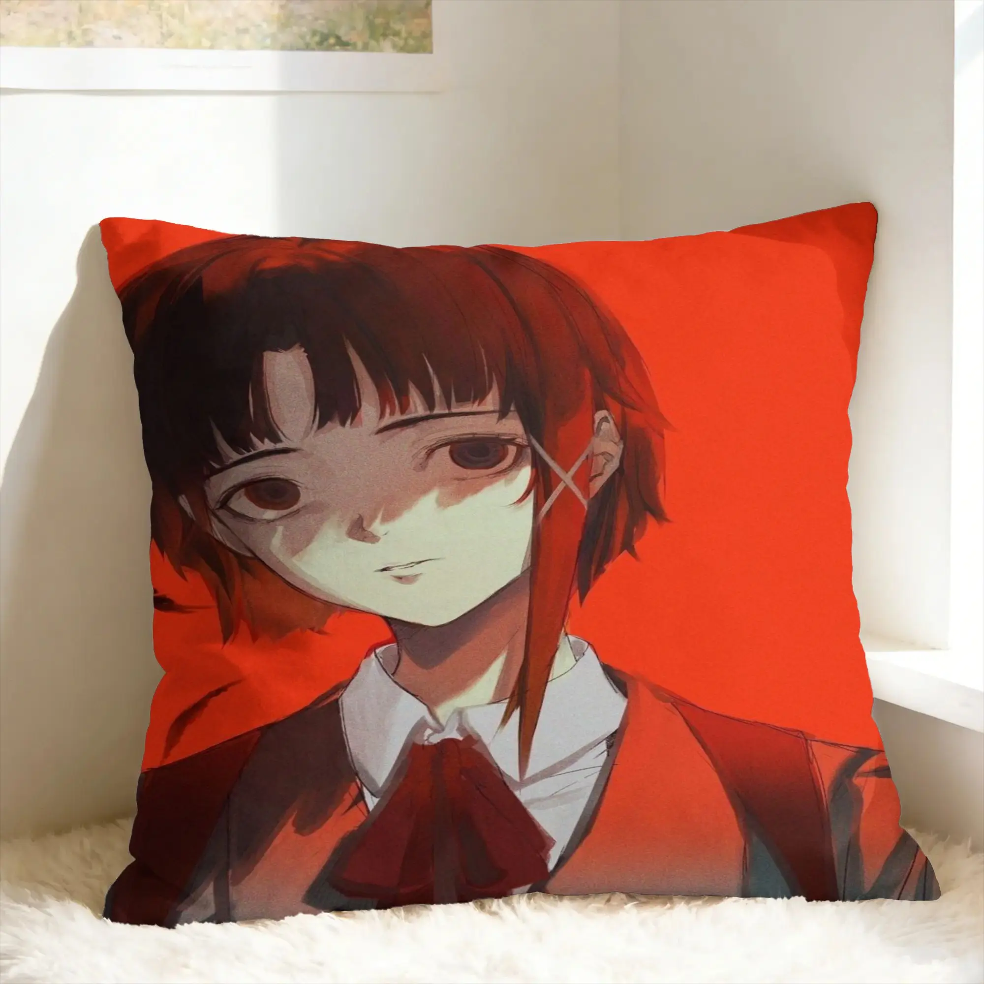 Anime Serial Experiments Lain Pillowcases  Kawaii Pillow Case For Sofa Car Home Decor Comfy Pillow Cover