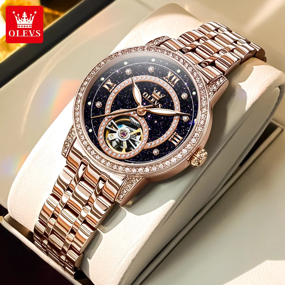 OLEVS Brand watches, ladies' fully automatic mechanical watches, fashionable and versatile 7036