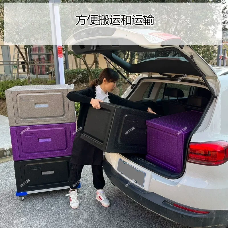 Food Grade EPP Insulated Cooler Box For Baking Trays Dessert Bakery Kitchen Catering Stall Use