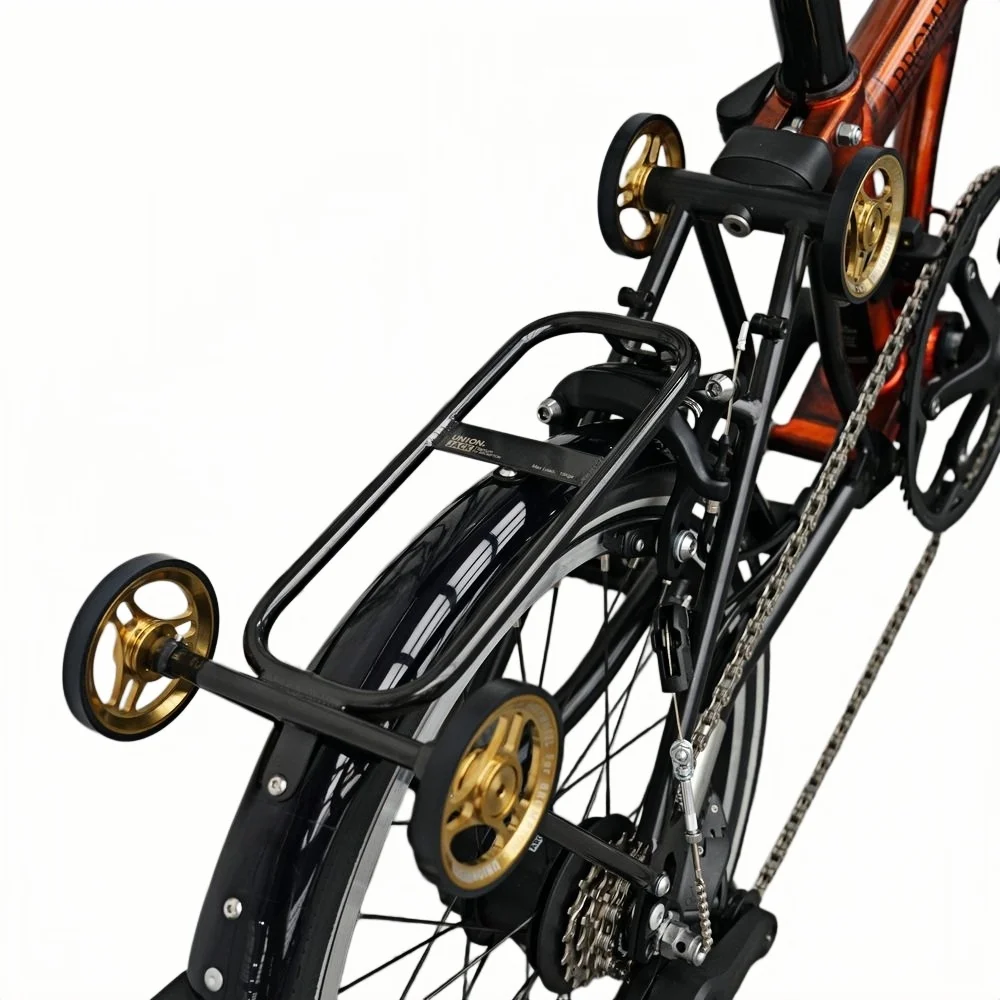 UnionJack V4 Titanium Alloy Rear Rack for Brompton ,Folding Bike Luggage CarrierCompatible with Mudguard/Fender