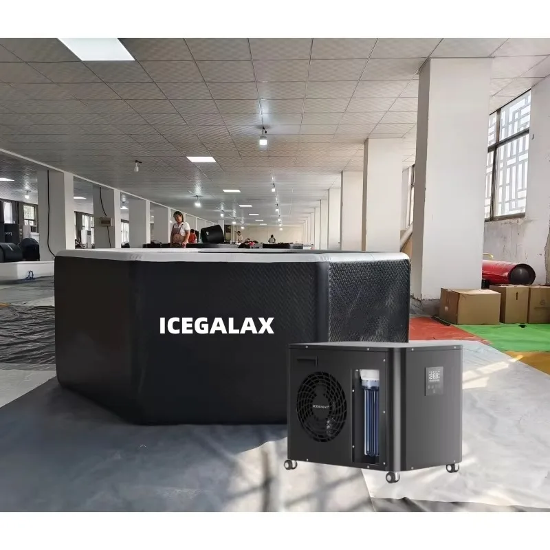 

ICEGALAX Best 2-8 Person Yacusie Pool Foldable Bathtub Hot Tub Cold Plunge Party Plunge Inflatable Octagon Tub with Chiller