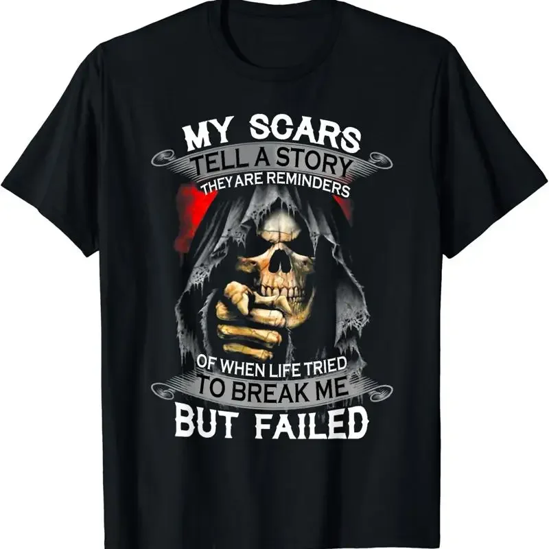 New Limited My Scars Tell A Story They Are Reminders Design Great T Shirt S 5Xl